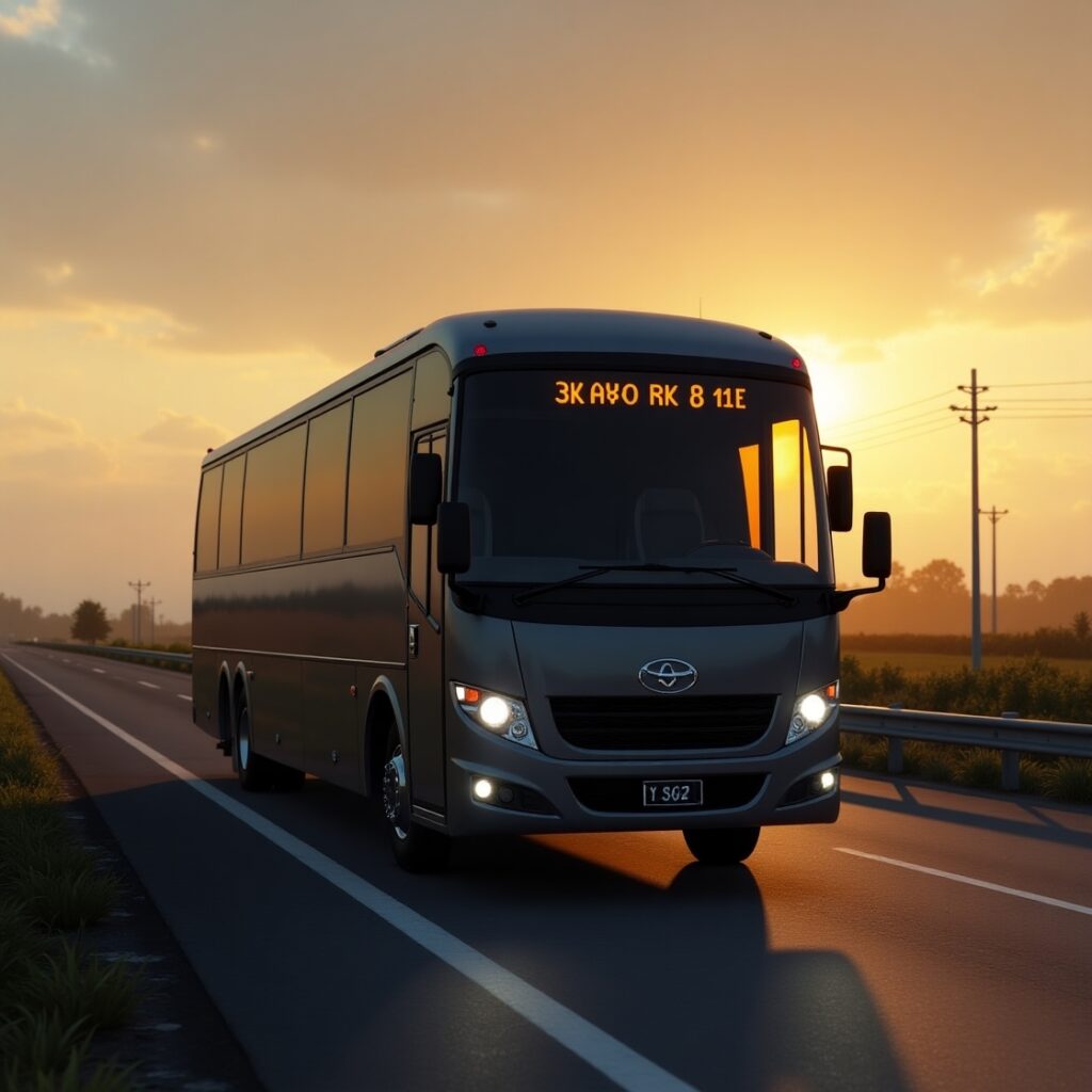 BUSSID V3.3.4 OBB: ETS2 HD Graphic and Sound Hino RK8 Mod