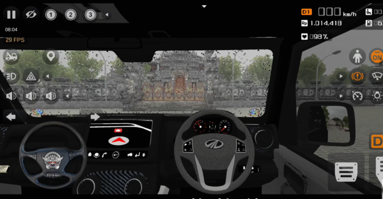 interior of Mahindra Thar Jeep Mod For Bus Simulator Indonesia