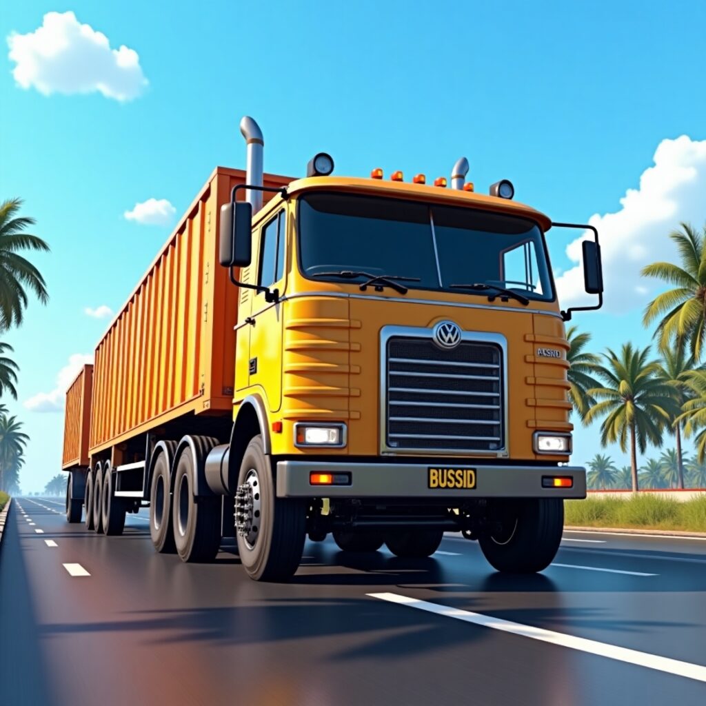 Ashok Leyland 14 Wheeler Truck Mod For Bus Simulator Indonesia