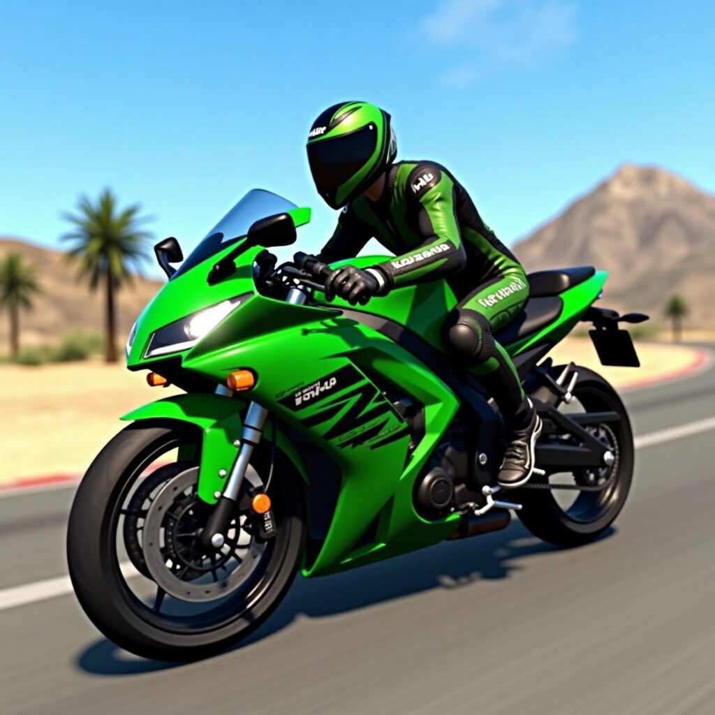 Kawasaki Ninja ZX-10R Motorcycle Mod BUSSID