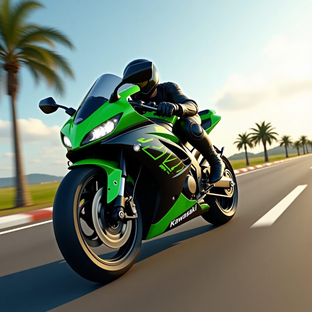 Kawasaki Ninja ZX-10R Motorcycle Mod BUSSID