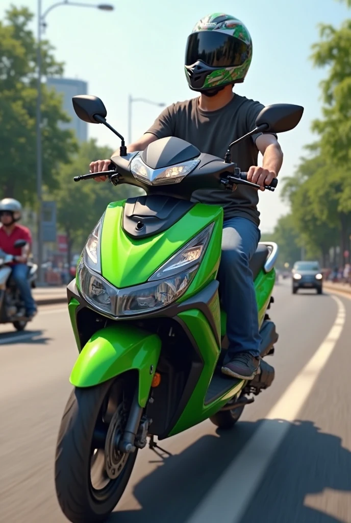 Honda Beat Gojek Motorbike Mod for BUSSID download
