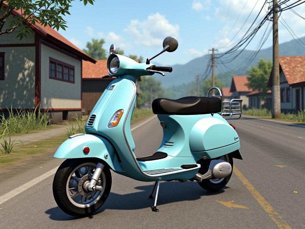 VESPA SCOOTER 150 Couple Bike Mod for BUSSID