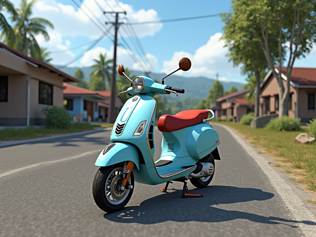 VESPA SCOOTER 150 Couple Bike Mod for BUSSID