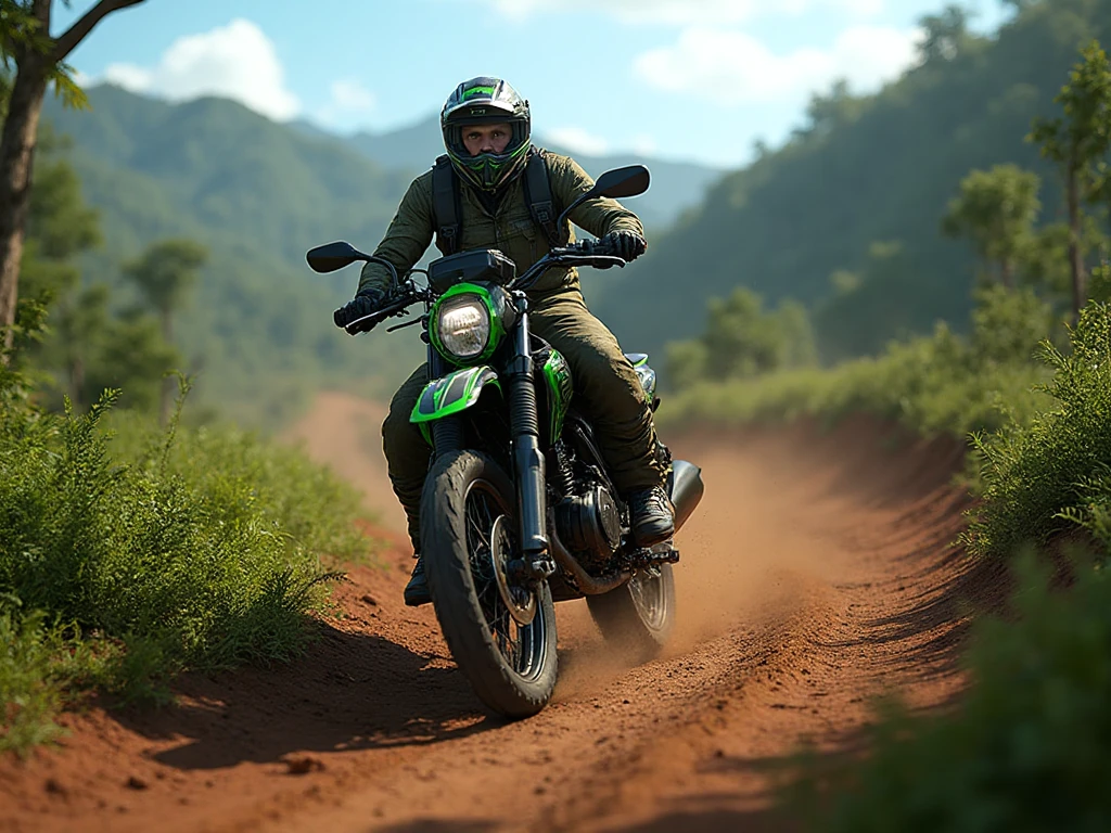 MOD Kawasaki KLX Motorcycle for BUSSID