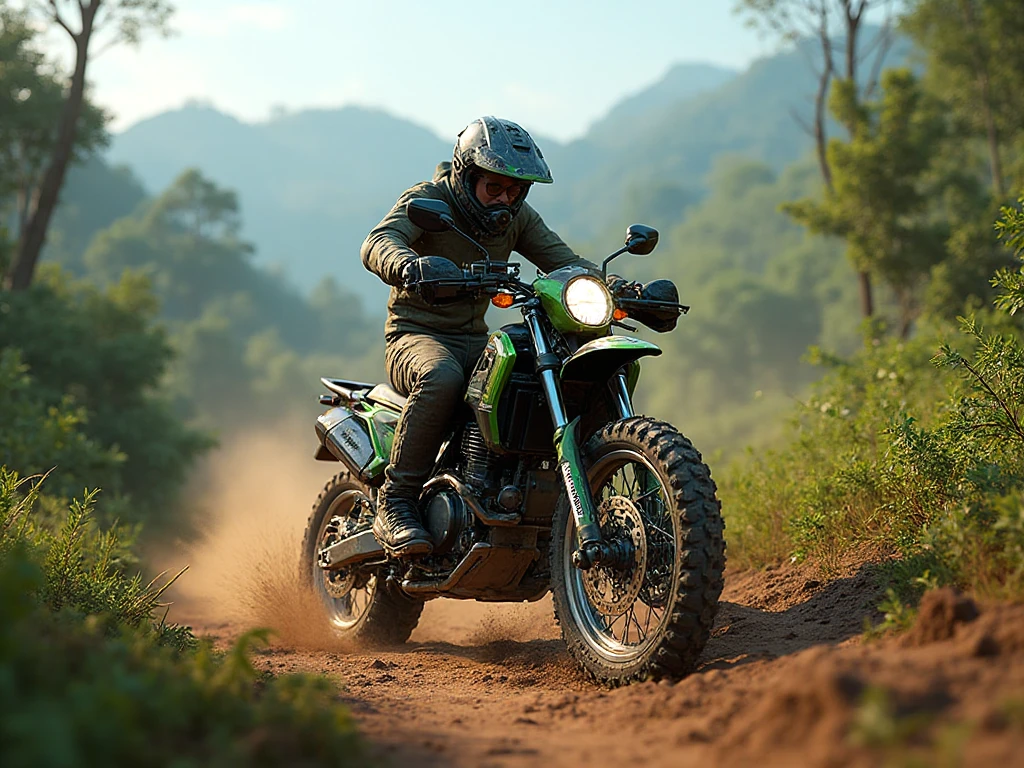MOD Kawasaki KLX Motorcycle for BUSSID