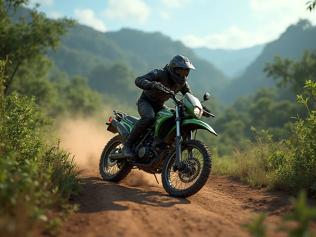 MOD Kawasaki KLX Motorcycle for BUSSID